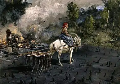 Preparing the Ground for Flax (1890)