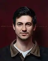 David in Renaissance Style from the series "Renaissance Documentary", oil painting on panel, 40x50 cm, 2019–2020