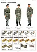 Kriegsmarine rank insignia for field gray uniform (naval, coastal artillery) c. 1945