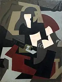 María Blanchard, 1917, Woman with guitar, oil on canvas, 100 x 72&nbsp;cm