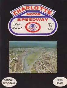 1965 World 600 program cover