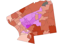 2023 Springfield MA mayoral election results map by precinct