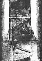 Window, 2009, charcoal, 100 x 70&nbsp;cm
