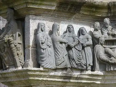 The visitation. Mary meets with St Elizabeth.