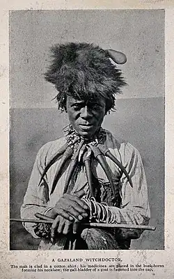 A Gazaland medicine man or shaman