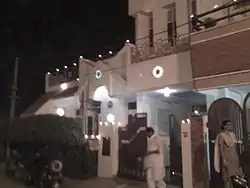 A House in Shrinathpuram beautifully lit up on Diwali.