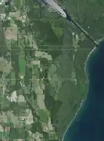 End of the bay and the connection with the Sturgeon Bay Ship Canal