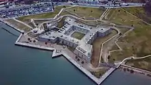 An aerial photograph of Castillo de San Marcos in St. Augustine.