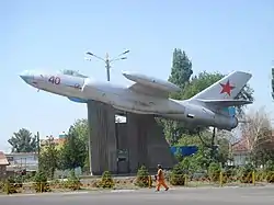 Airplane monument in Tokmok