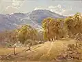 Albert Ernest Newbury (c.1934) The heart of the ranges, oil on canvas, 76.4 × 102.0&nbsp;cm. National Gallery of Victoria, Melbourne