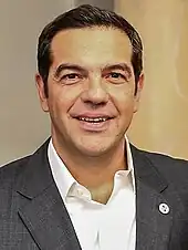 Image 28Alexis Tsipras, socialist Prime Minister of Greece who led the Coalition of the Radical Left (SYRIZA) through a victory in the January 2015 Greek legislative election (from History of socialism)