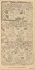 Reproduction of page of Trono Manuscript