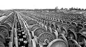 Stockpiled wheelsets in Siberia