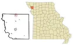 Location of Bolckow, Missouri