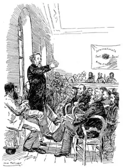 Image 22Mikhail Bakunin speaking to members of the International Workingmen's Association at the Basel Congress in 1869 (from Socialism)