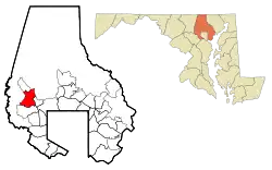 Location of Owings Mills, Maryland