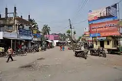 Dhubulia bazaar area is adjacent to the National Highway 12