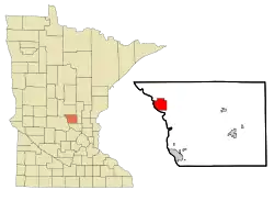 Location of Ricewithin Benton County and state of Minnesota