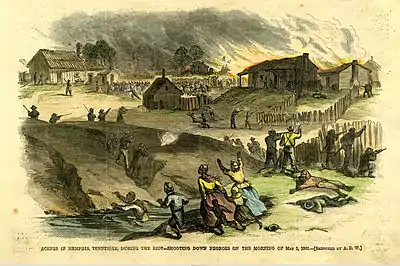 Image 29Blacks in Memphis under attack, Harper's Weekly, 26 May 1866 (from Civil rights movement (1865–1896))