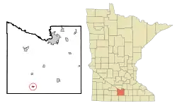 Location of Amboy, Minnesota