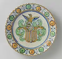 1620 - ca.1640 Dutch armorial plate, Rijksmuseum