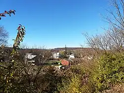 View of Bowmansville from the Bowmansville Service Plaza
