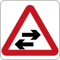 Two-way traffic crossing ahead