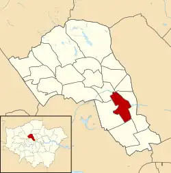 St Pancras and Somers Town highlighted within Camden