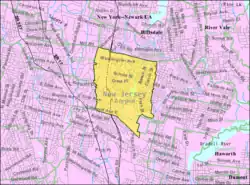 Census Bureau map of the Township of Washington, Bergen County, New Jersey