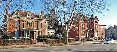 Brick homes on Center, between Grant and Farragut