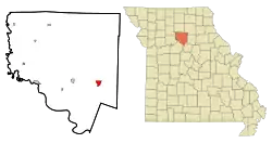 Location of Salisbury, Missouri