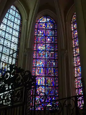 Bays 10 and 12Grisaille and Saint Remigius