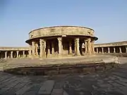 A shrine to Shiva is at the centre of the circle.