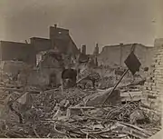 Ruins of the second hotel following the Great Chicago Fire