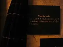 Clan Mackenzie tartan in the Clan Munro exhibition at the Storehouse of Foulis