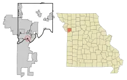 Location of Randolph, Missouri
