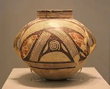 Clay vase with polychrome decoration, Dimini, Neolithic Greece (5300–3300 BC)