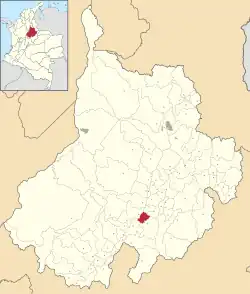 Location of the municipality and town of Guapotá in the Santander Department of Colombia