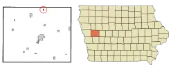 Location of Kiron, Iowa