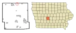 Location of Bouton, Iowa