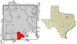 Location of Lancaster in Dallas County, Texas