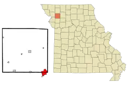 Location of Cameron, Missouri