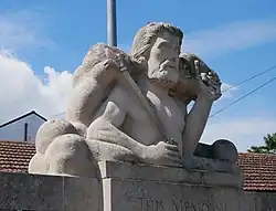 Memorial to the Home of Aviation: detail