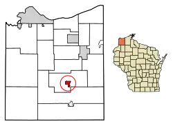 Location of the Village of Solon Springsin Douglas County, Wisconsin