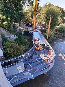 Ramp span in place, August 2022