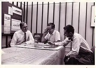 Eugene Sternberg (center) with John Scaffer and Helmut Young - 1954