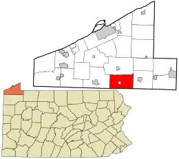 Location in Erie County and the U.S. state of Pennsylvania