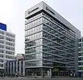 Former Raiffeisenhaus on Ernst-Reuter-Platz in Berlin, designed by Hans Geber&nbsp;[de] and Otto Risse&nbsp;[de] (1972), now head office of Tele Columbus