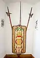 Pavise and halberds