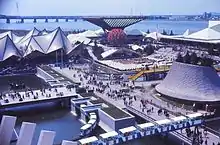 Expo 67, pavillons Ontario, Canada, Provinces-de-l'Ouest, et le Minirail.